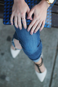 strappy pumps, pointed toe strappy shoes, deborah lippmann modern love, tiffany atlas ring, Proenza Schouler clutch