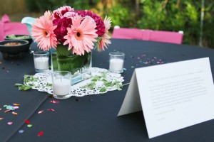 colorful carnation centerpieces